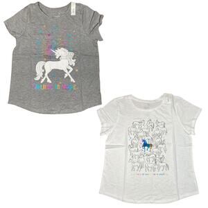 NWT 2 Piece So Favorite Graphic Kids Tee Shirt Girls Size 16 Plus Curved Hem